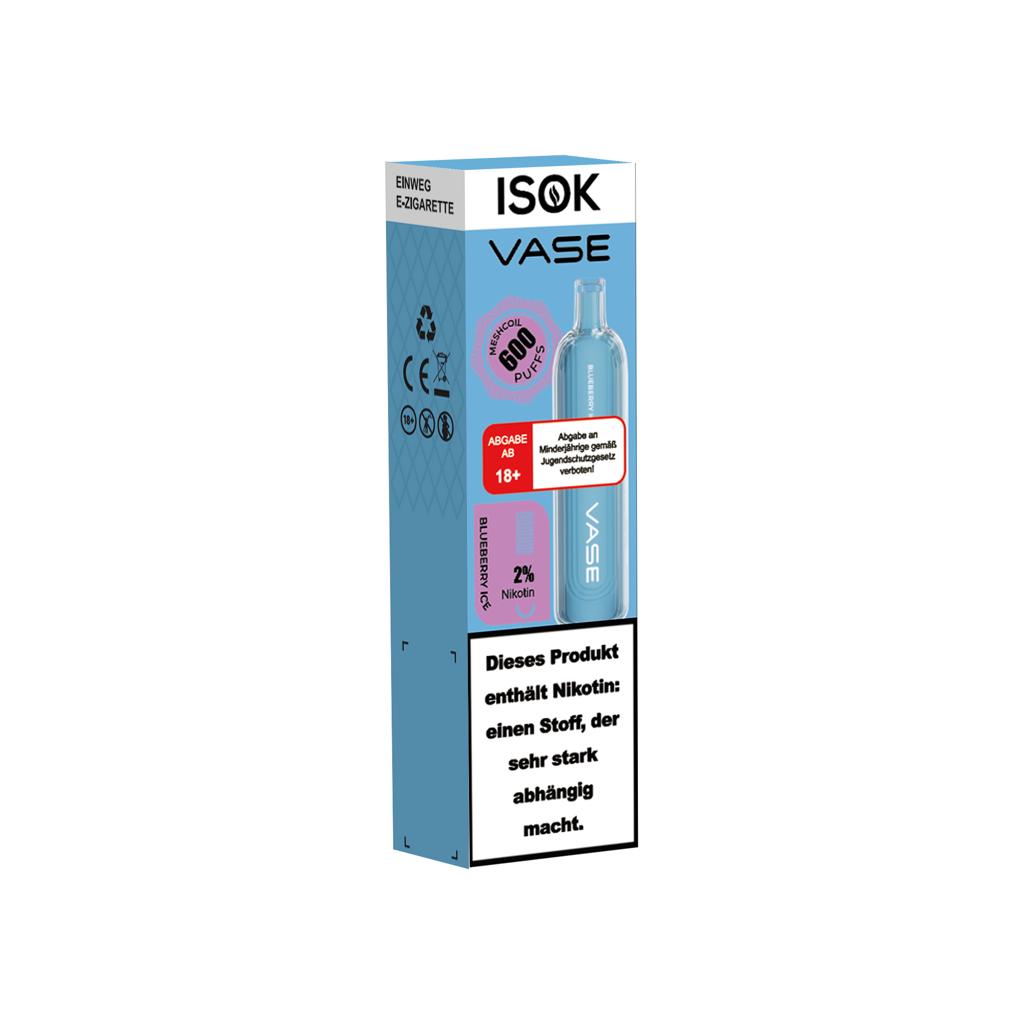 ISOK VASE | BLUEBERRY ICE | 600 RAUCHZÜGE | 20 mg/ml Nikotin