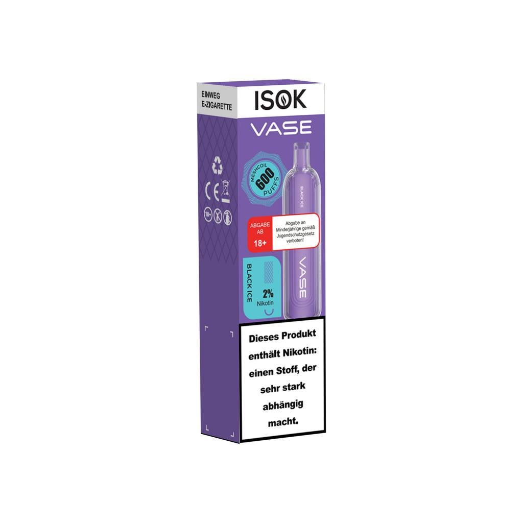 ISOK VASE | BLACK ICE | 600 RAUCHZÜGE | 20 mg/ml Nikotin